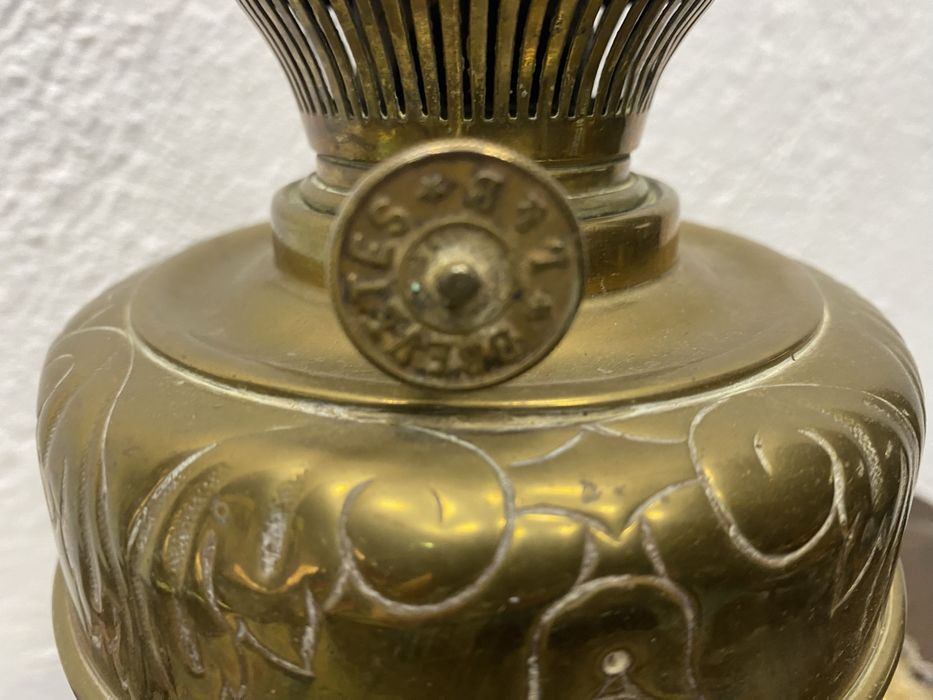 Месингова лампа Kosmos Германия 1920те 34 см