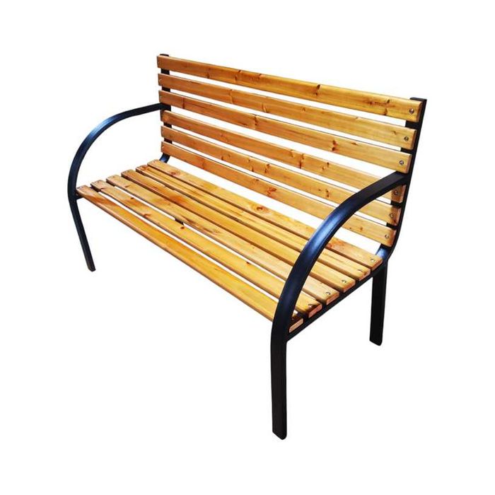 Градинска Пейка с Метални Крака и Дърво – 125 х 60 х 85 см, до 220 кг