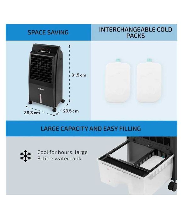 Aparat aer conditionat 4 in 1, OneConcept CTR-1, negru