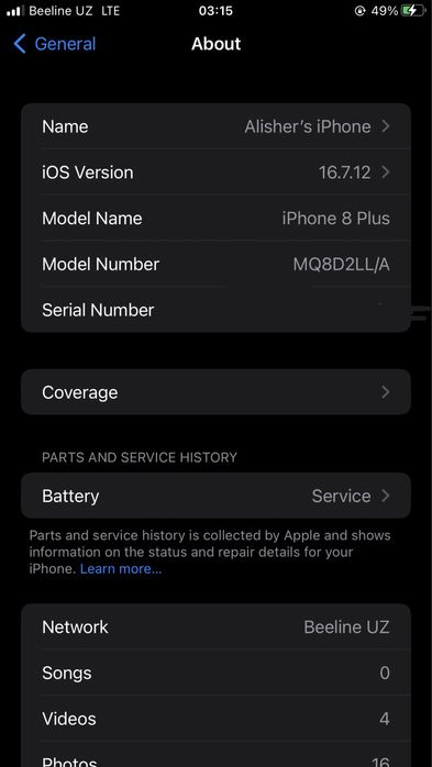 Iphone 8 plus 64gb black