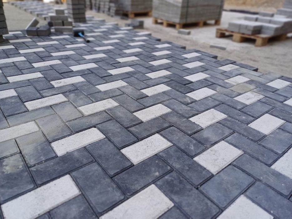 Брусчатка кирпичик вибропрессованая