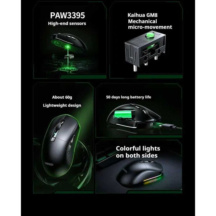Игровая беспроводная мышь Ugreen G908 NearLink 55659
