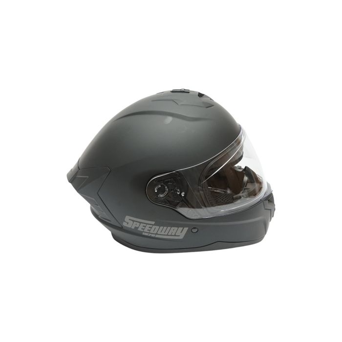 Casca Moto Integrala Grit Neagra cu Viziera Transparenta, Marimea L,