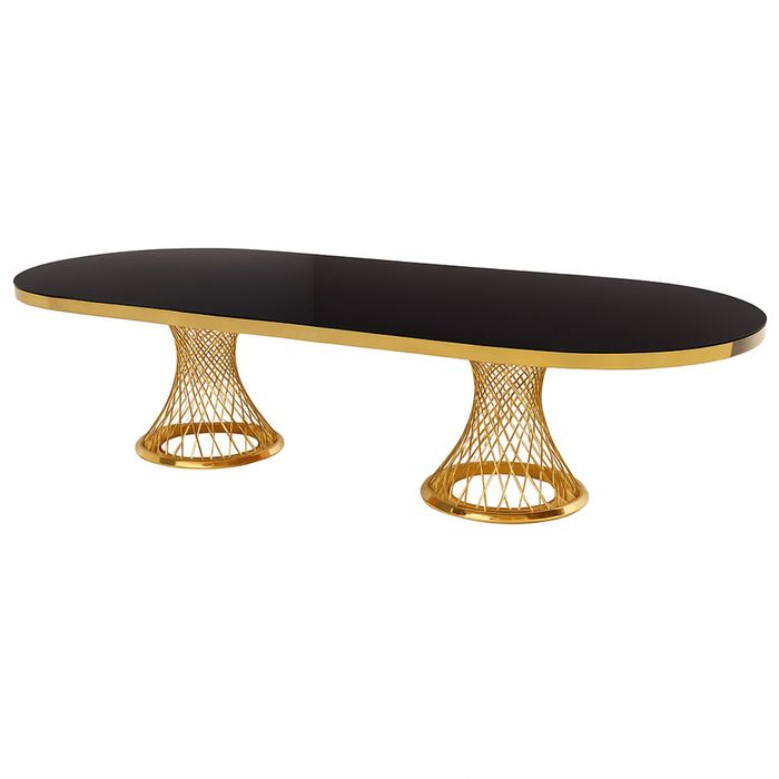 blat masă din sticlă securizată oglindă – 300x120 cm