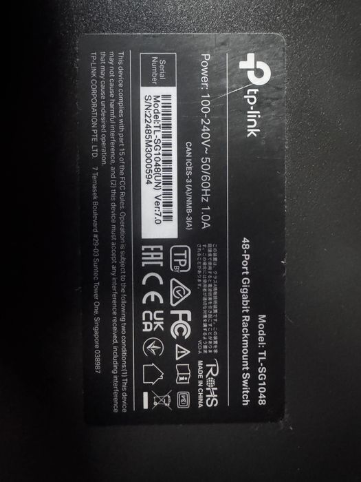 Сетевой коммутатор (switch) от TP-Link — модель TP-Link TL-SG1048