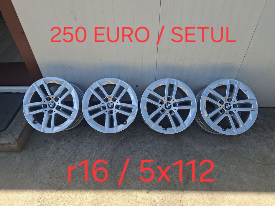 Set jante din aluminiu originale r16 / Bmw Vw Audi Skoda Seat Mercedes / 5x112 / cu senzori de presiune