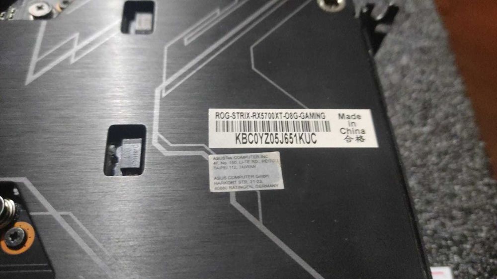 ASUS ROG Strix Radeon RX 5700 XT OC edition 8GB