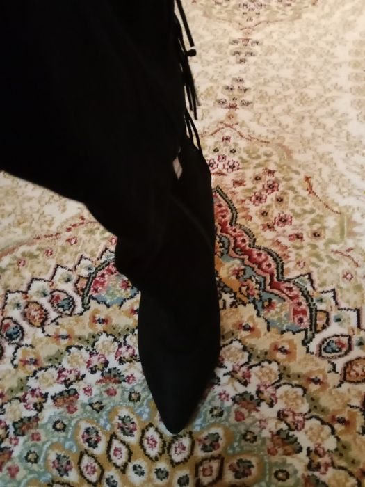 Осенние сапоги на каблуке