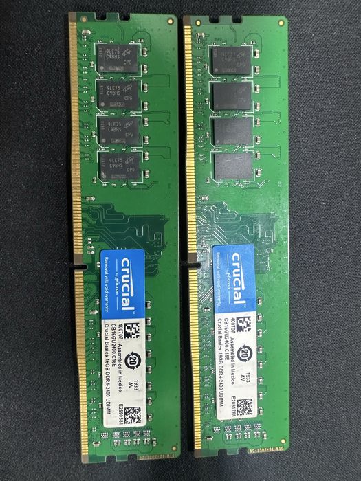 Crucal Ddr4 16gb 2400   Holati zor