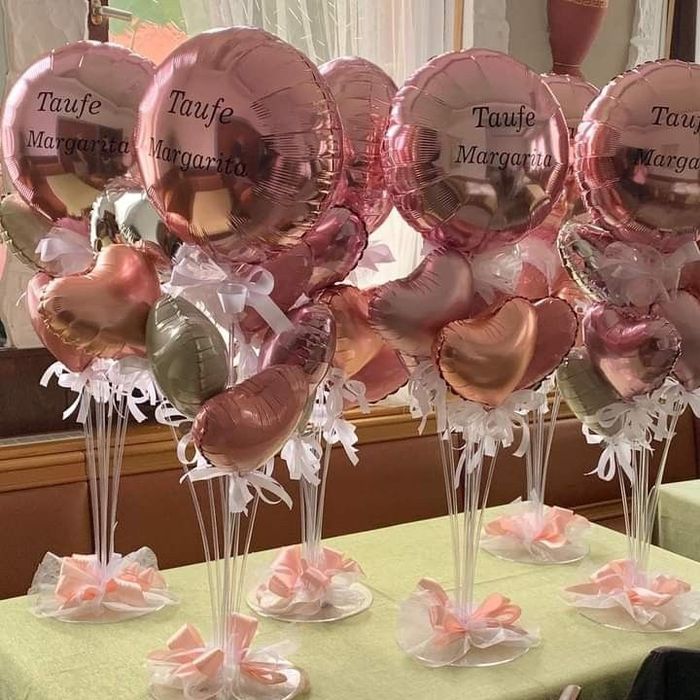 Оформление столов шарами