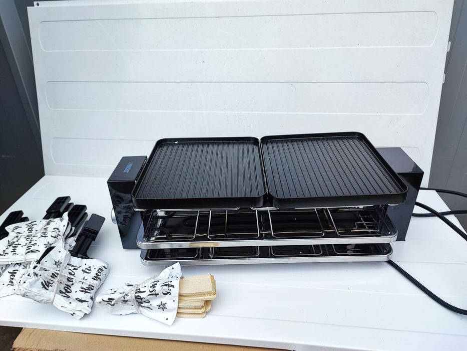 Gratar raclette Princess Piano Black 162925, 1200 W, 8 persoane