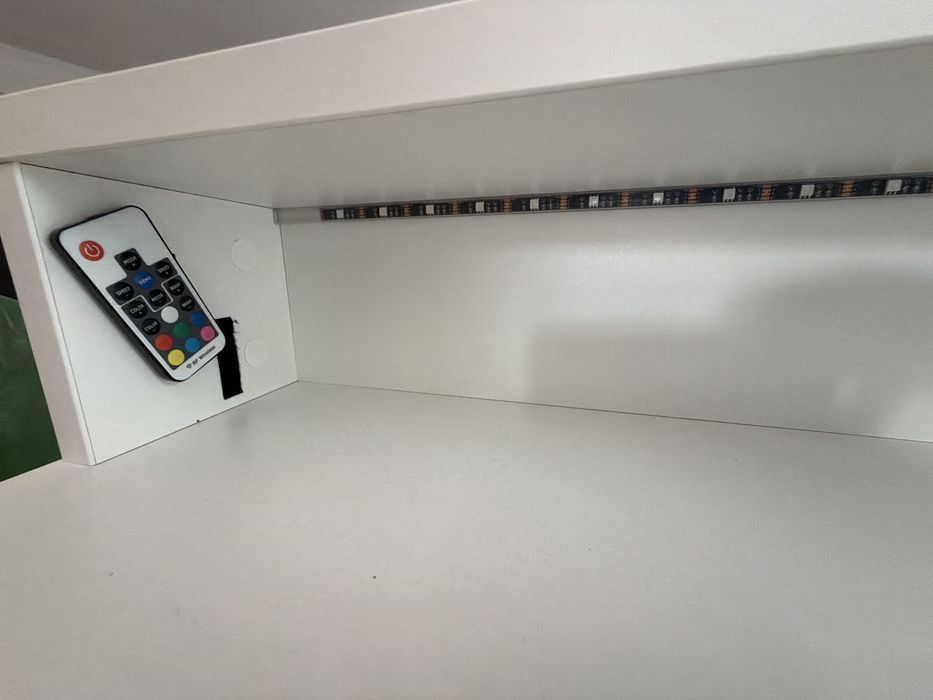 Birou alb Kring MDF cu lumina led