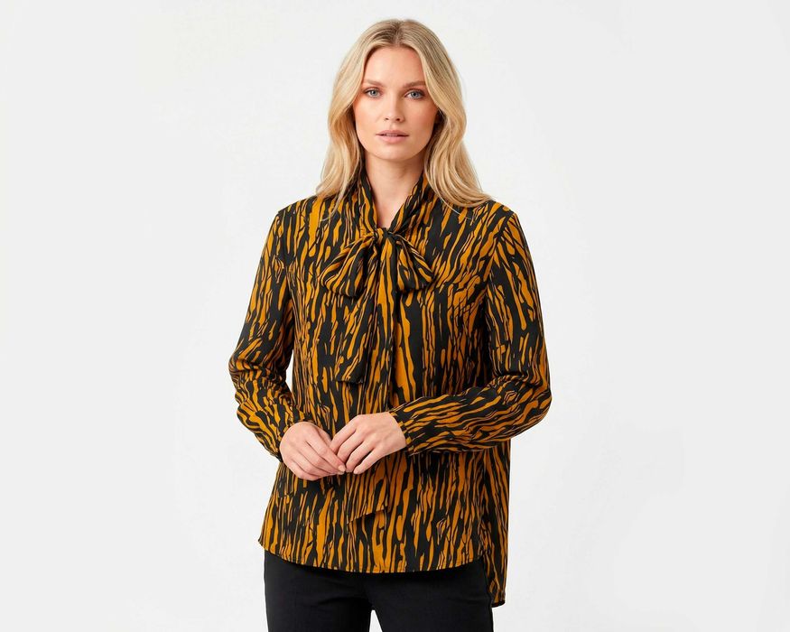 COS 100% Копринена Дамска риза с дълъг ръкав размер 38