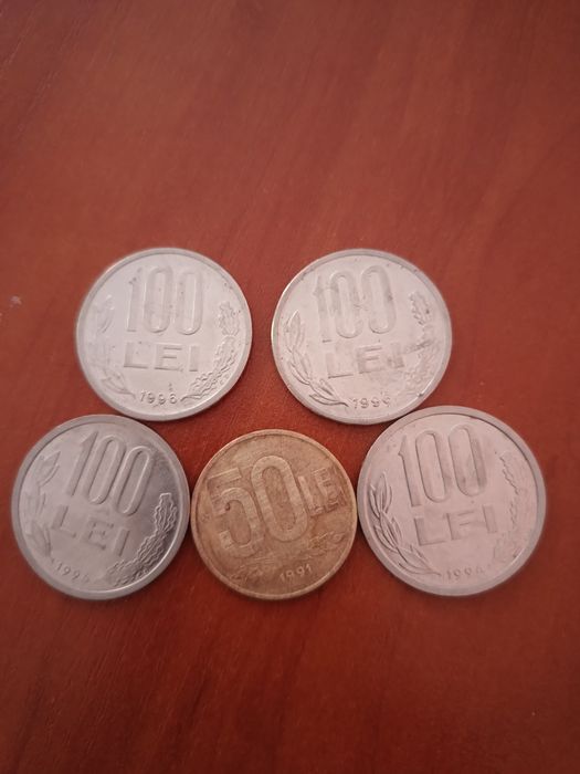 Vând monede de 100 lei 1994,1996 și moneda de 50 lei  din 1991 pt colecționari