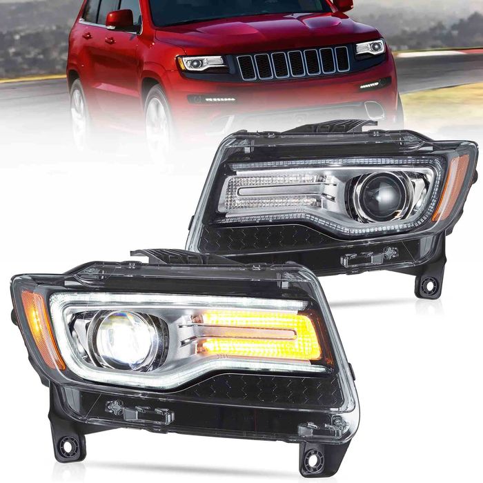 Комплект LED фарове за GRAND CHEROKEE 2011 - 2013 с начална анимация