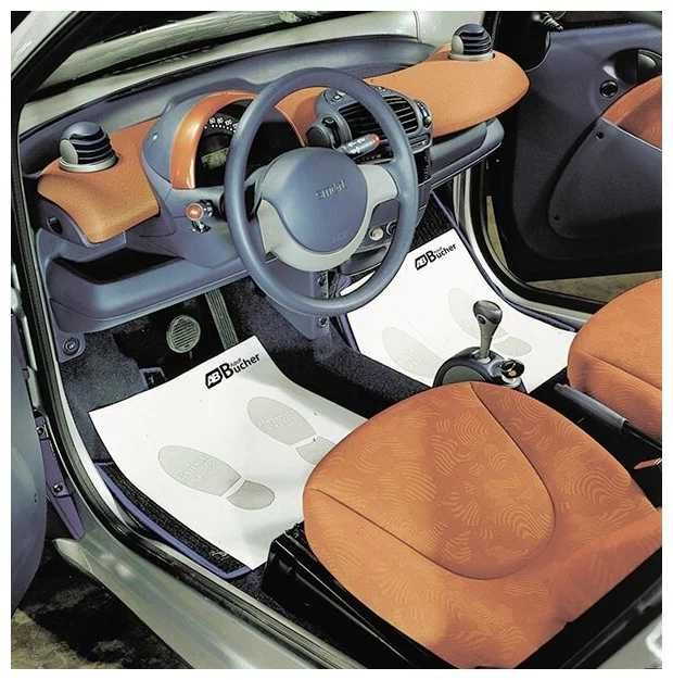 Бумажные коврики для защиты полика автомобиля