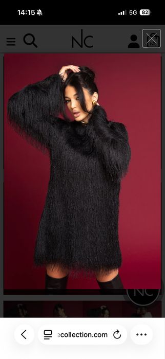 Елегантна черна рокля Nikole Collection