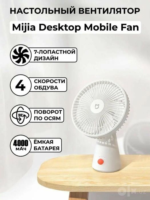 Настольный портативный вентилятор Xiaomi Fan