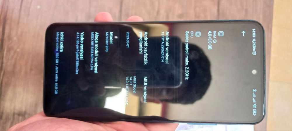 POCCO M3 pro 5G sotiladi Tel sotilgani yo'q aloqa chiqureyla
Xotira: 7