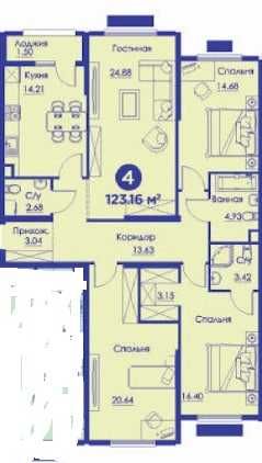 Скидка 40%-4-комн. 122 м² у метро Янгиабад, Ипотека Есть Кадастр! (XS)