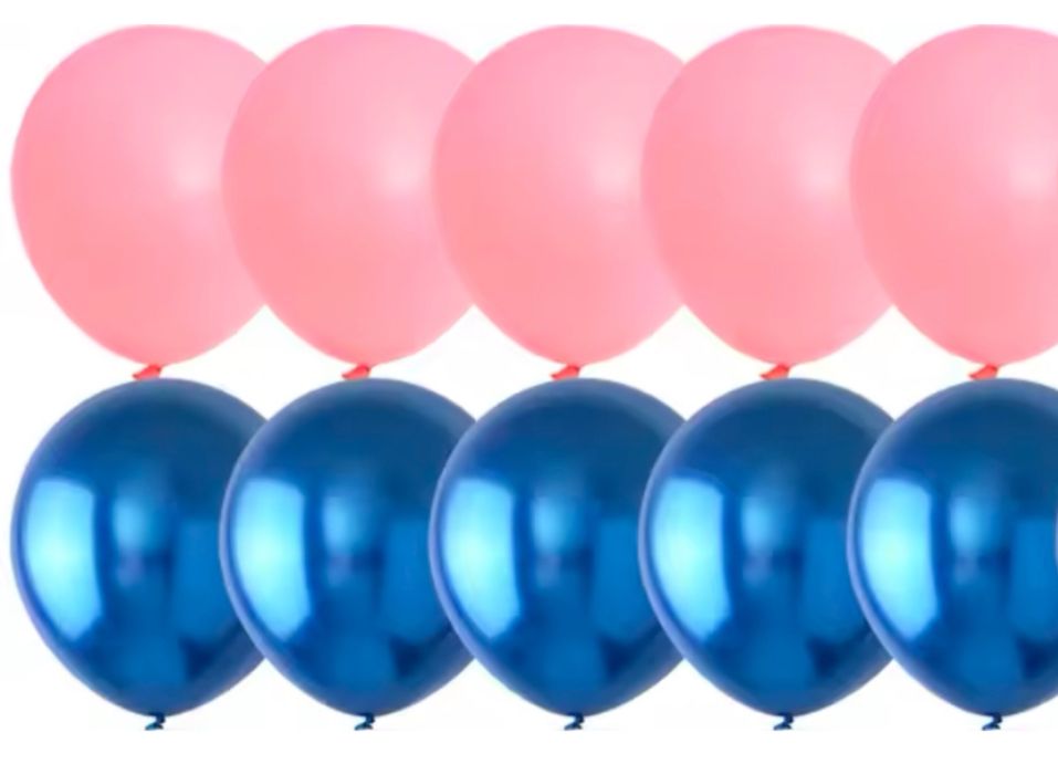 Perdea decorativa baby shower cu 20 baloane+cadou balon mare