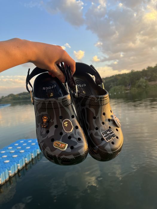 Кроксы,сrocs bape/бэйп