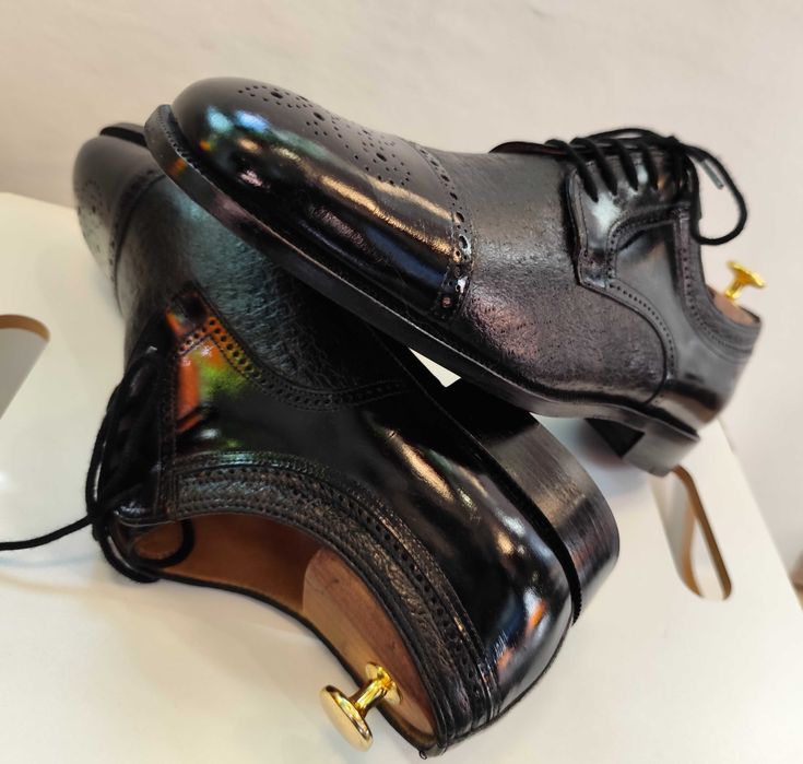 Pantofi de lux 44 44.5 lucrati manual MORESCHI NOI piele naturala moal