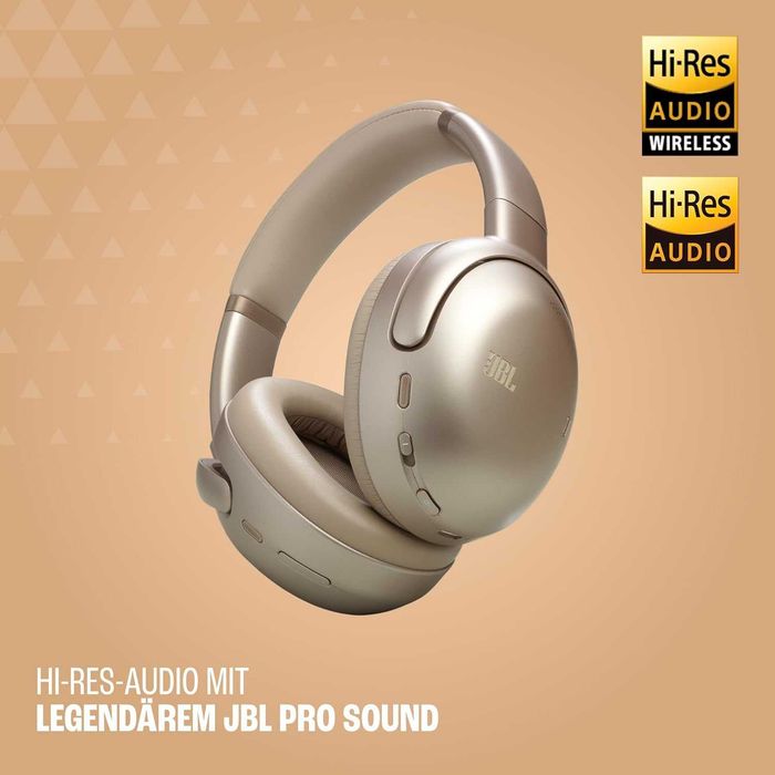 Нови Безжични Слушалки с Микрофон JBL Tour One M3, ANC, 2 години Гаранция, Бежови