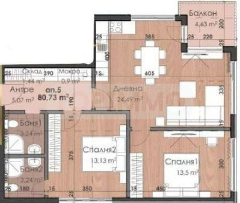 Продава се Тристаен апартамент в Варна, Галата - 92 кв.м за 1316 €/кв.м - Снимка #3