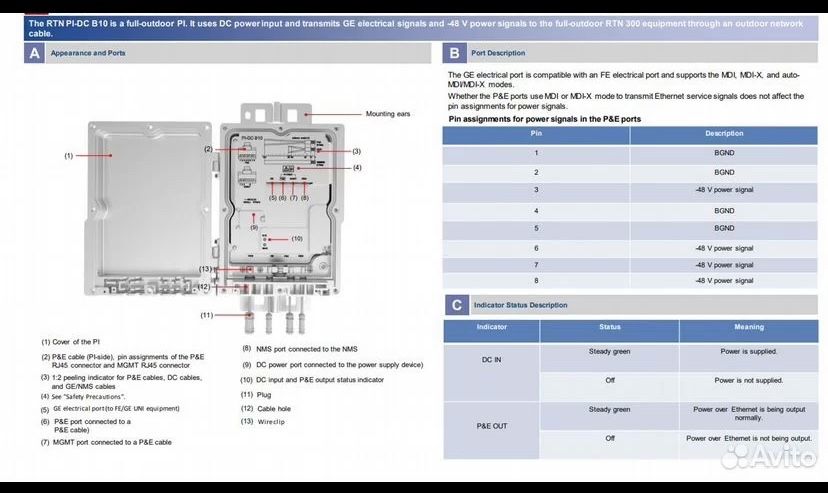 Huawei optix r n pi-dc b10 с доставкой