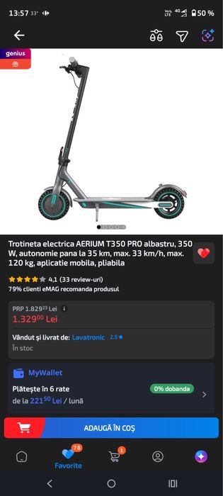 Trotineta electrica Aerium T350 Pro