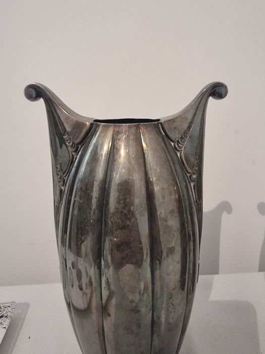 Pereche de vaze Art Nouveau placate argint ,  circa 1900