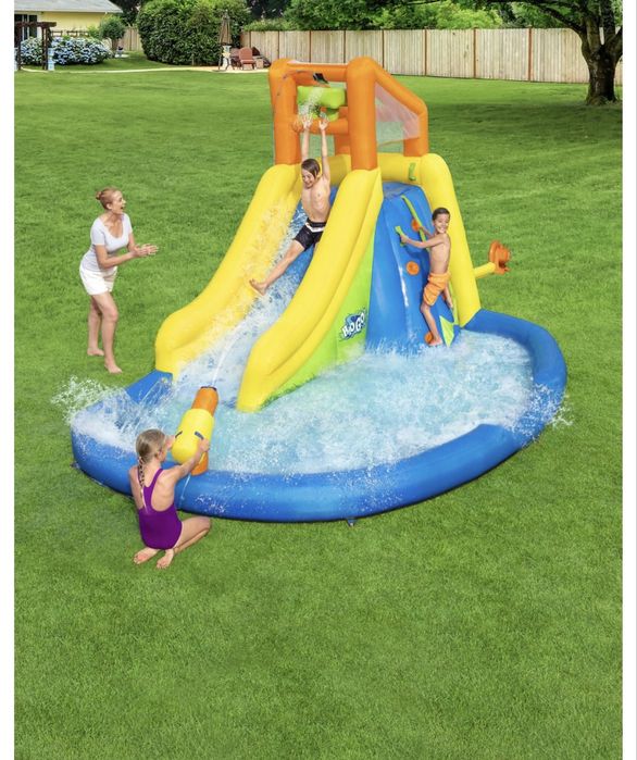 Tobogan gonflabil cu apa - Centru de joaca copii, Bestway Mega, gonflabil, PVC, 435 x 286 x 267 cm