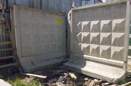 Бетонный забор Ургенч самостоящий2.5м в высоту 2.0м в ширину м