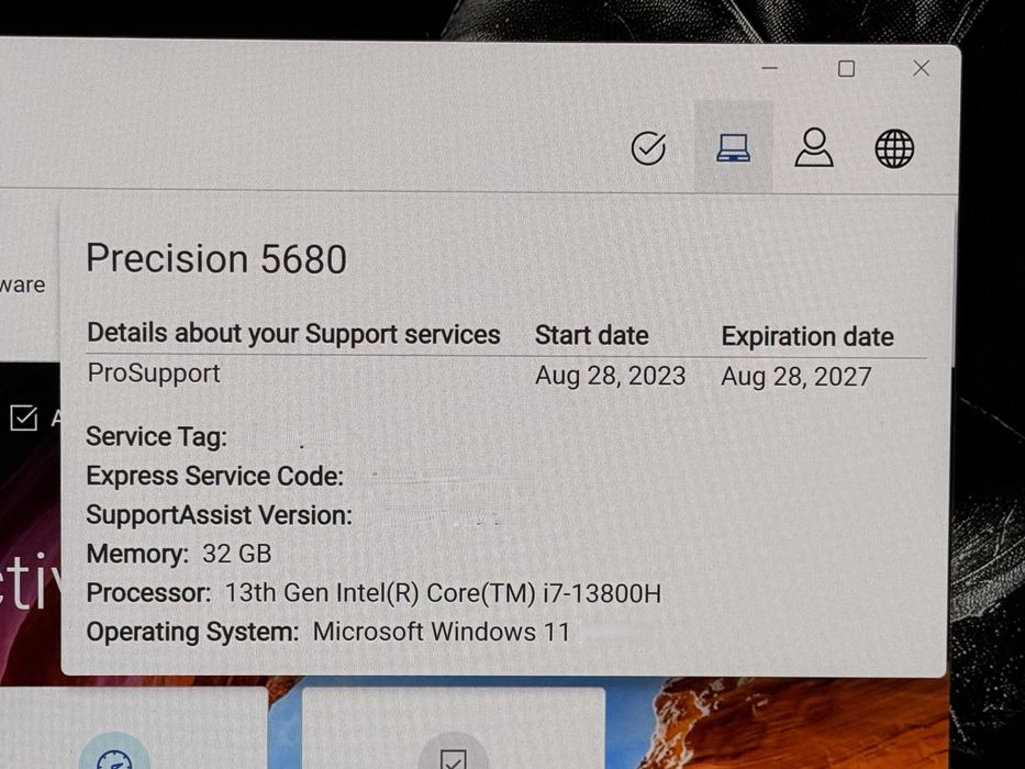 4K OLED Touch DELL 5680`i7-13800H/RTX 4000 ADA-12GB/32GB RAM/512GB SSD