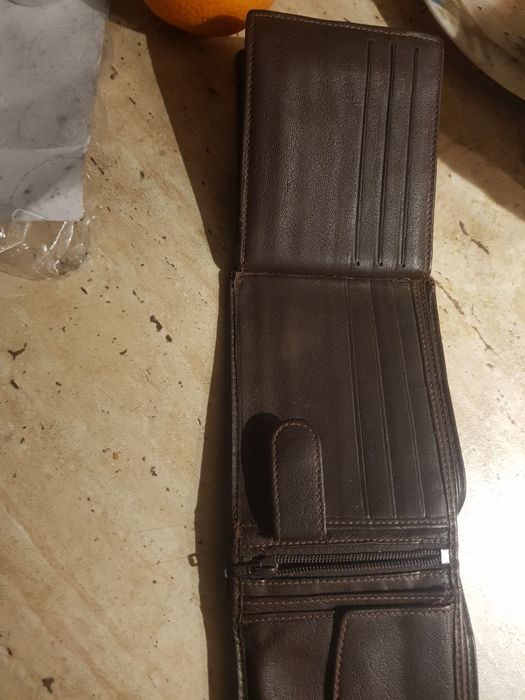 Portofel bărbați piele naturală Maro