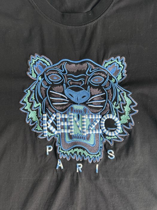 Tricou Kenzo Paris Tiger Brodat - Negru, Mărimea M