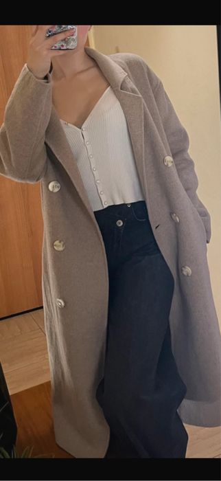 Palton cu lana de la Zara