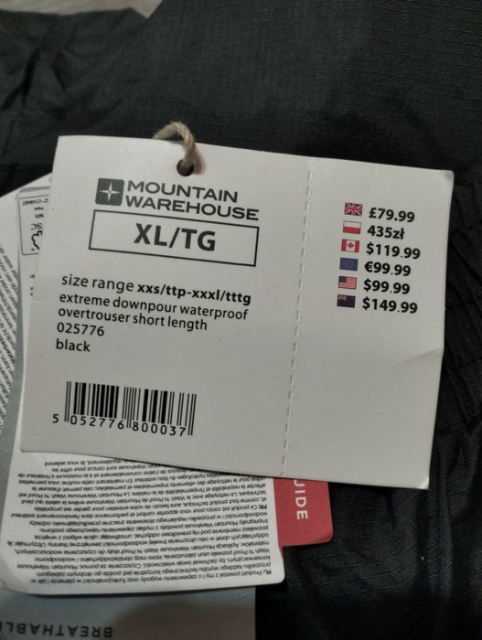 Pantaloni impermeabili Mountain Warehouse  mărime XL