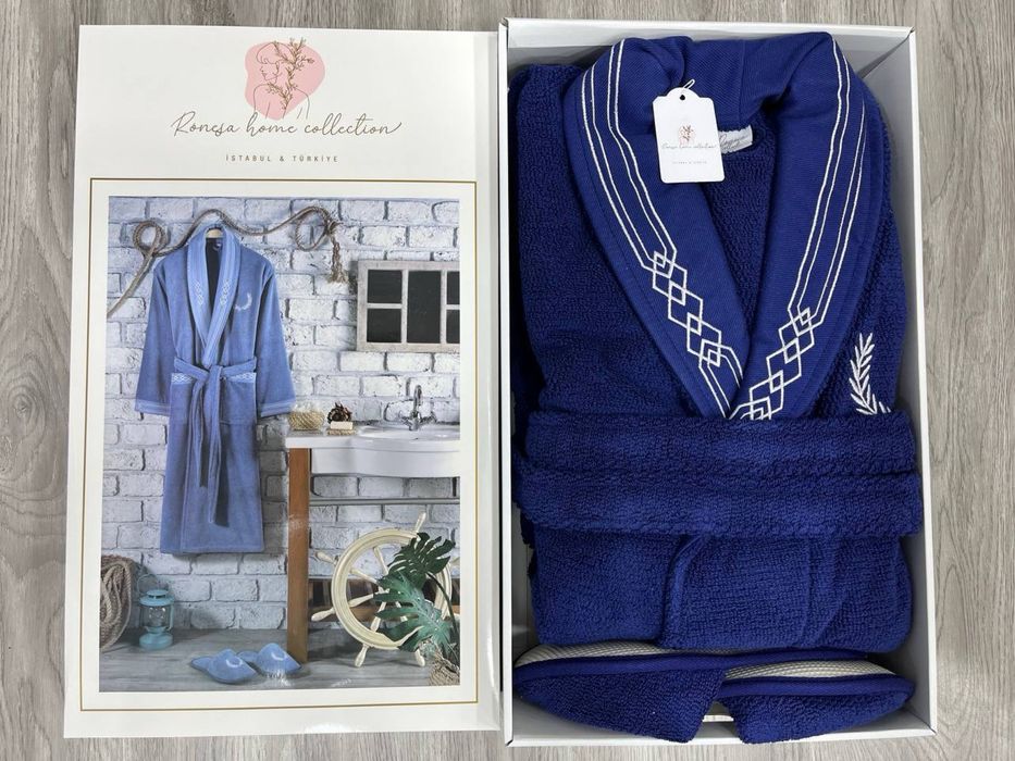 Халат банный комплект тапочки