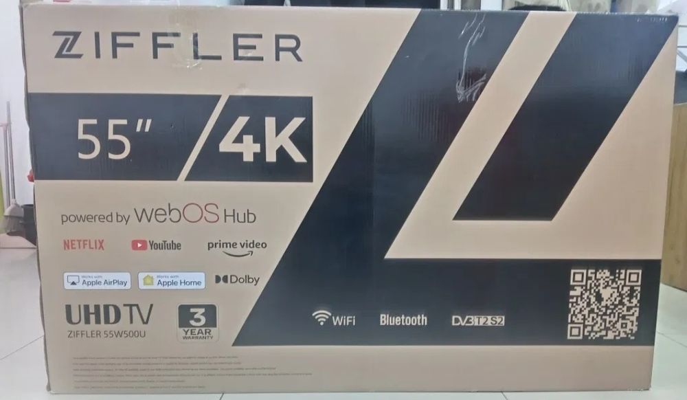 Телевизор Ziffler 50/55/65" Smart TV 4K Full HD Доставка бесплатно