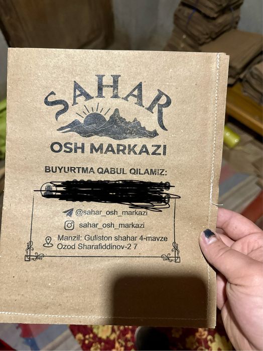 Qogoz paketlar somsa gumma uchun