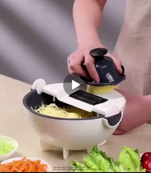 Кухонный инструмент вращающаяся овощерезка