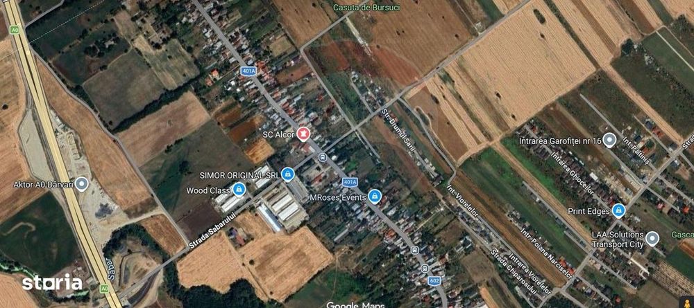 Teren de vanzare 4500mp Strada Rasaritului Darvari Ciorogarla A0