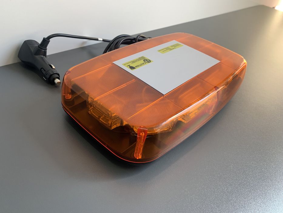 Rampa girofar LED galbena 30 LED-uri stroboscopice, 12V/24V