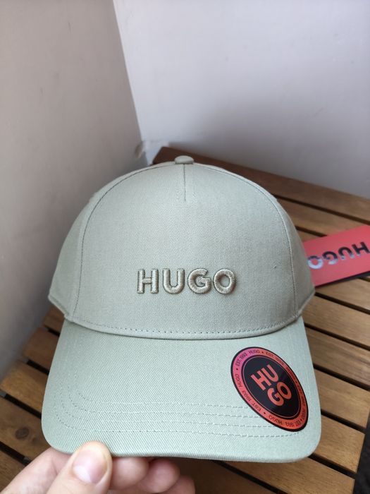 Hugo șapcă unisex verde deschis cu logo roșu mărime OS noua originala
