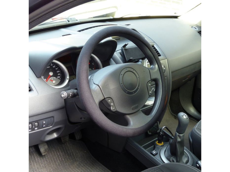 Husa volan Carpoint neagra, material textil cu interior antiderapant, pentru volane mici 36 cm