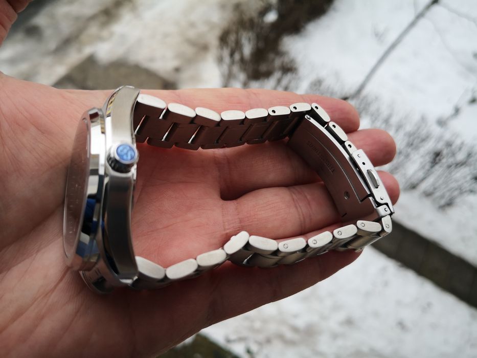 Ceas automatic Grand Seiko Mod Night Birch bratara metalica cutie lemn