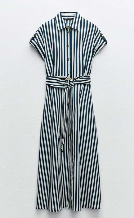 ZARA рокля от лен