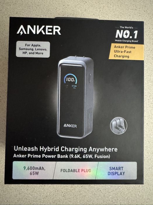 Power bank Anker prime 65w 9.6k mah повер банк Anker Gan